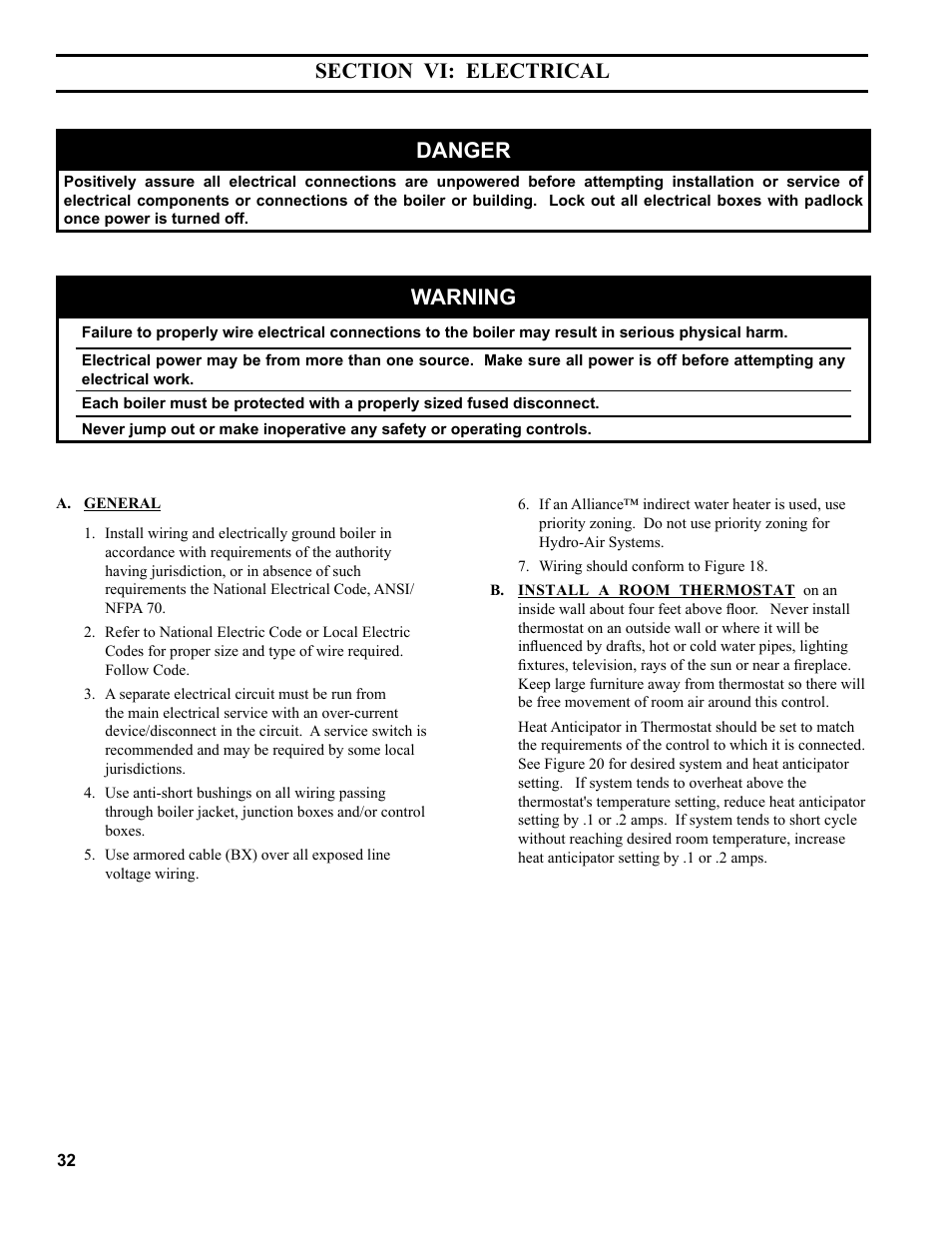 Danger, Warning | Burnham MST396 User Manual | Page 32 / 64