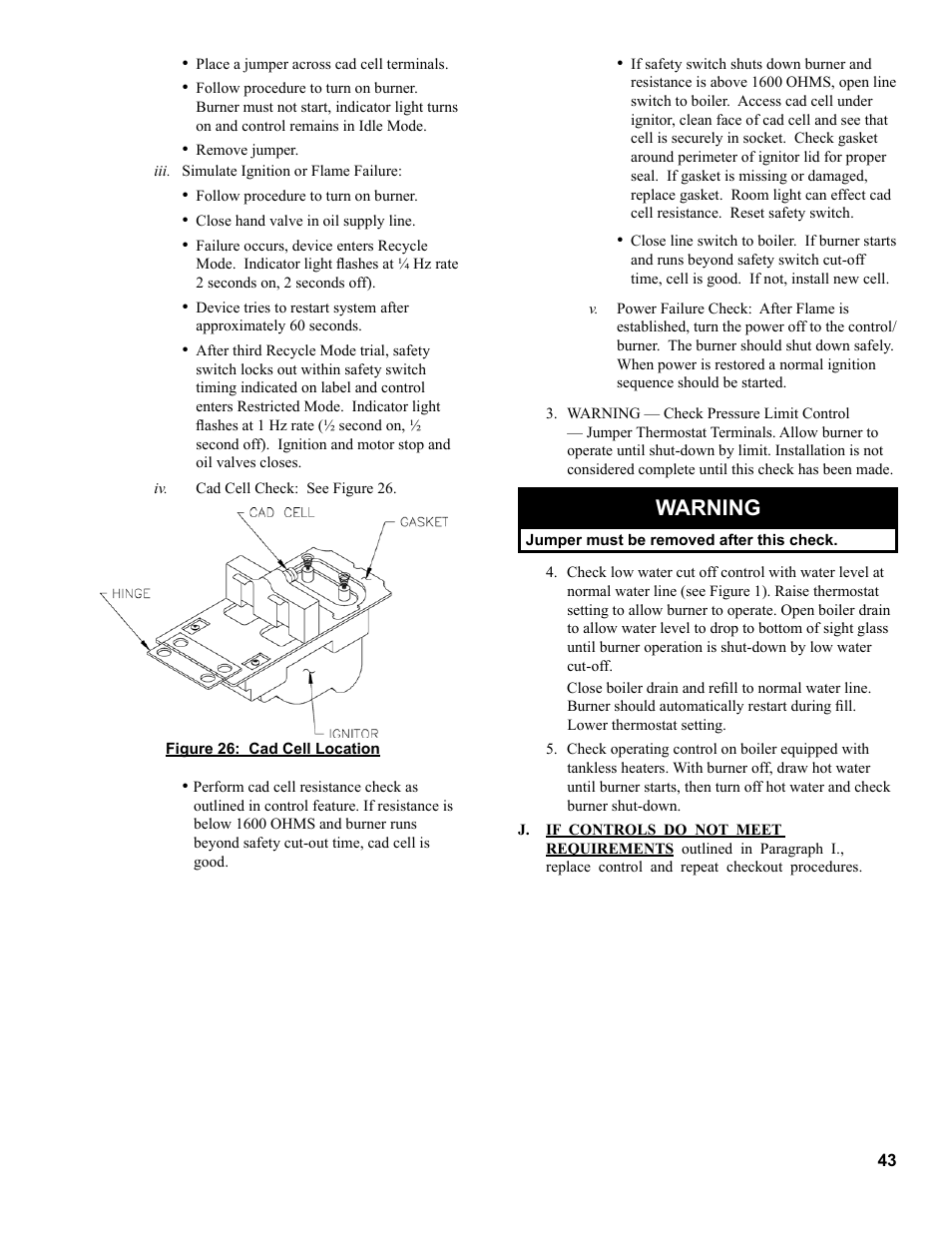 Warning | Burnham MST396 User Manual | Page 43 / 64