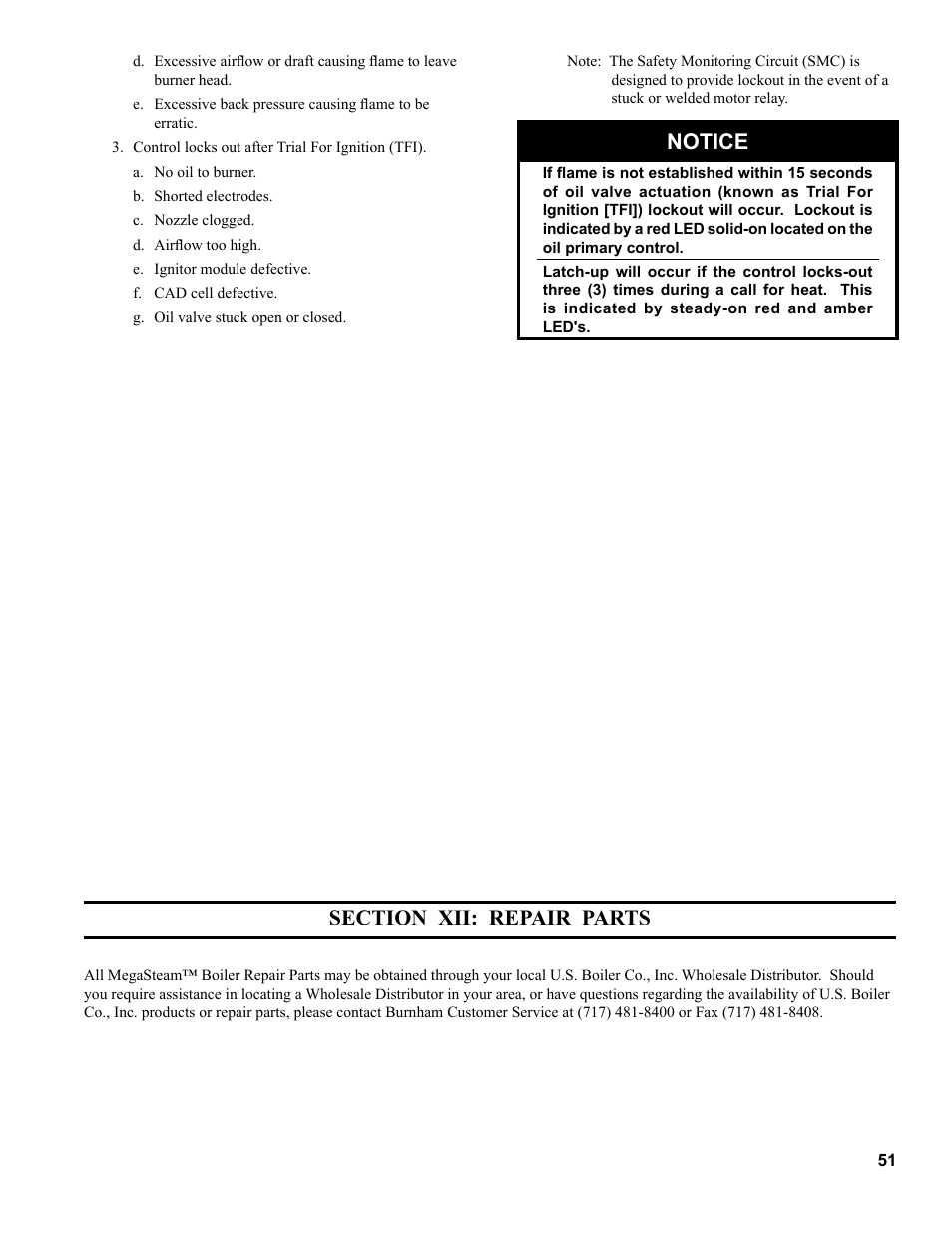 Notice | Burnham MST396 User Manual | Page 51 / 64