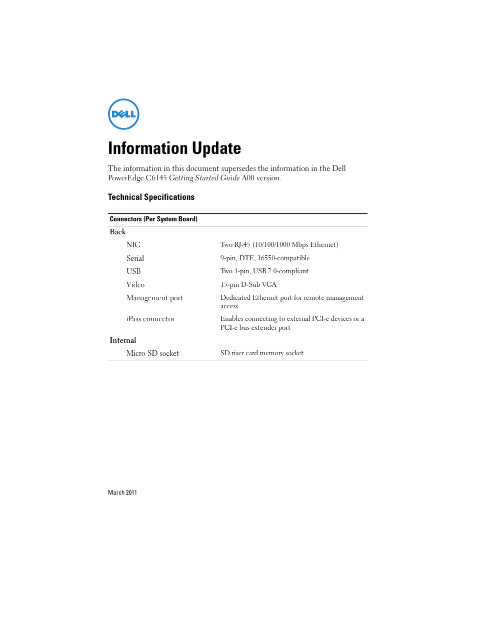 Dell PowerEdge C6145 User Manual | 16 pages