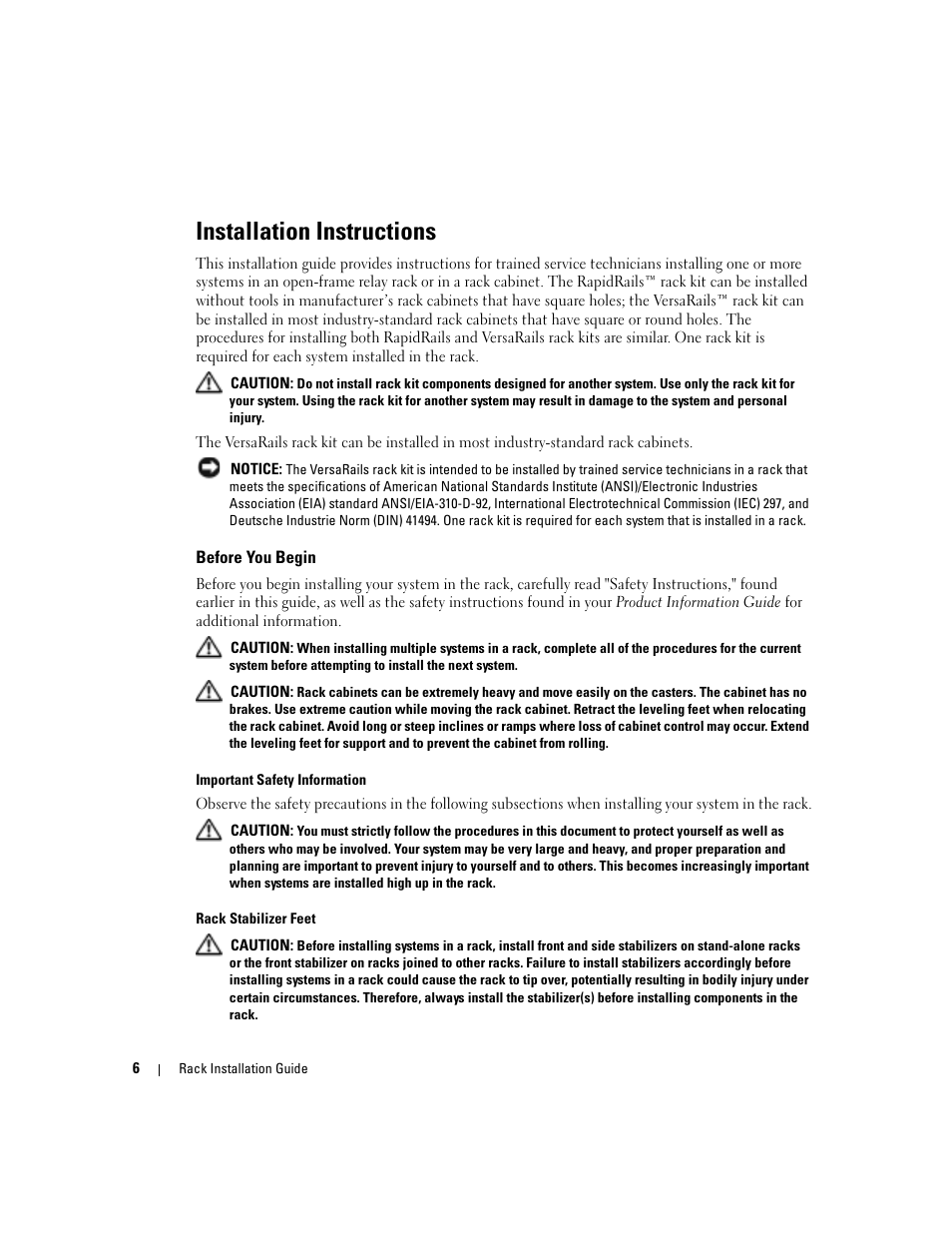 Installation instructions, Before you begin | Dell POWEREDGE 1955 User Manual | Page 8 / 88