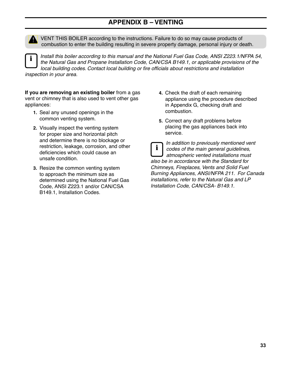 Appendix b – venting | Burnham ES2 User Manual | Page 33 / 52