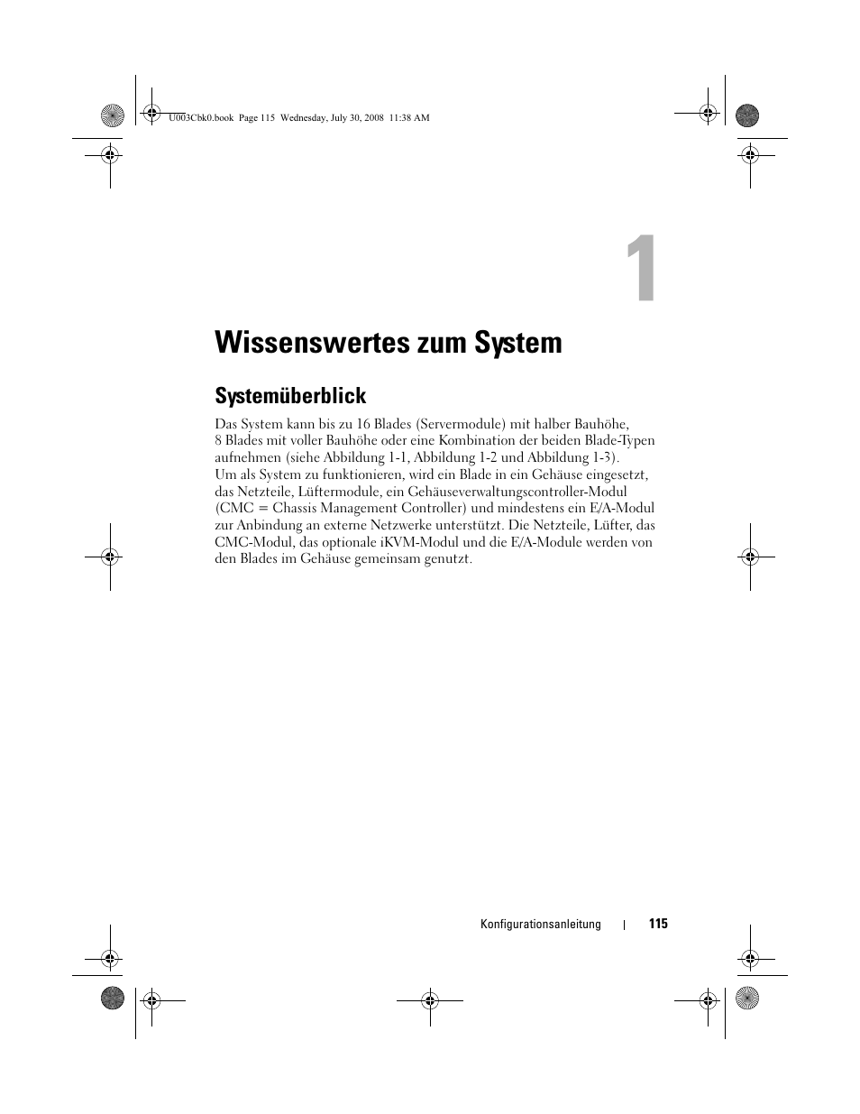 Wissenswertes zum system, Systemüberblick | Dell PowerEdge M600 User Manual | Page 117 / 232
