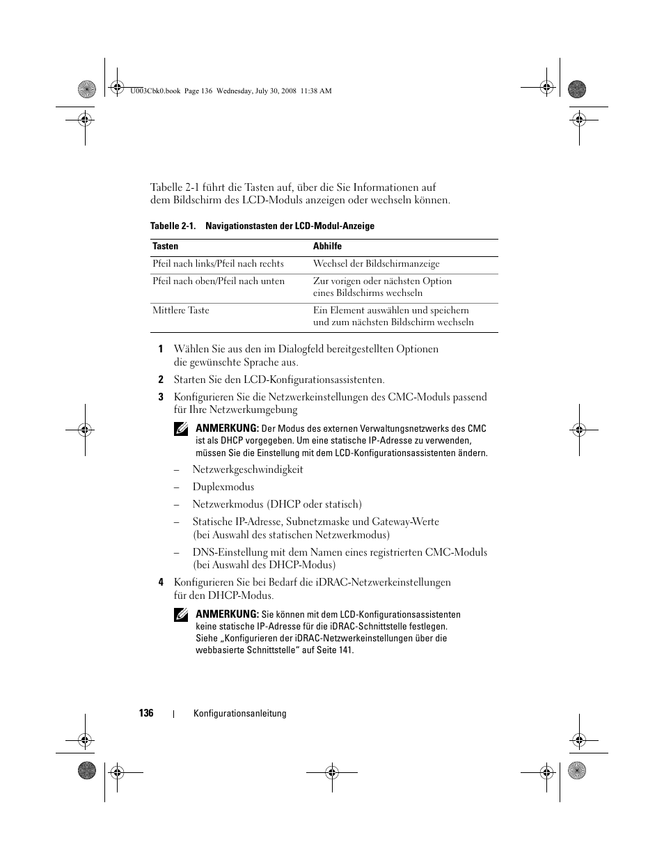 Dell PowerEdge M600 User Manual | Page 138 / 232