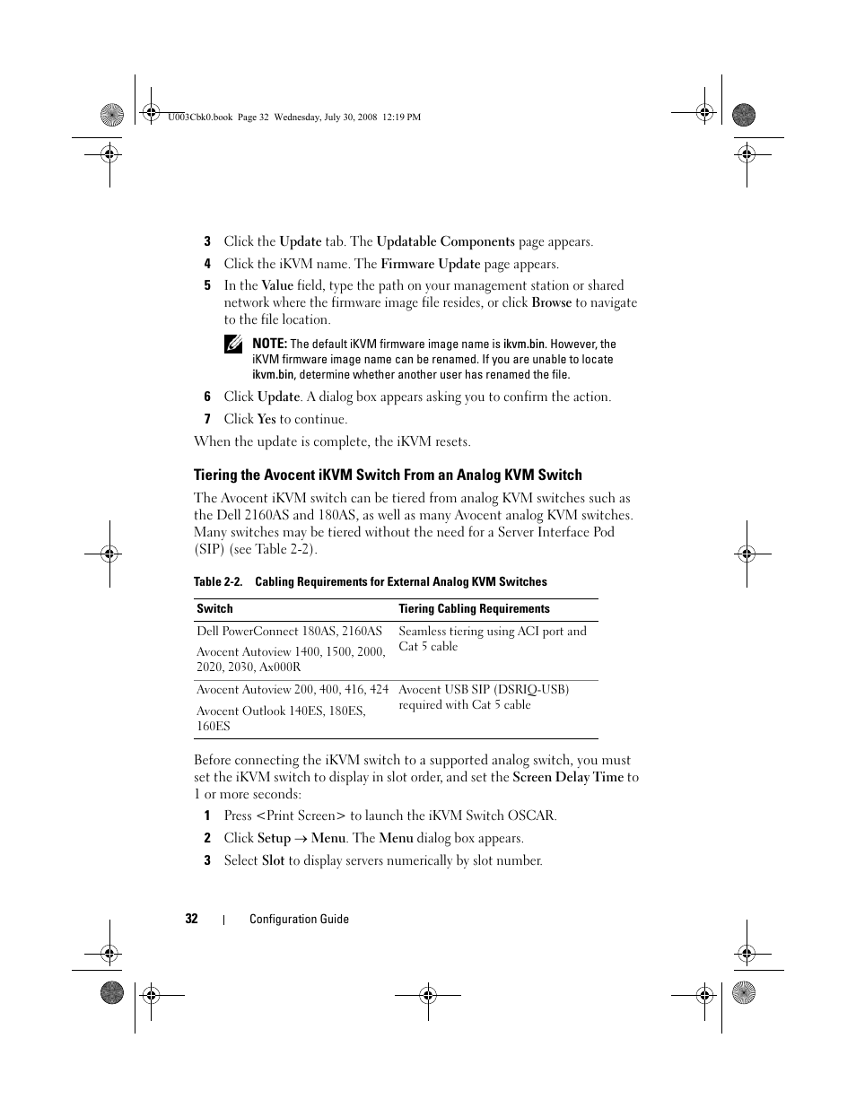 7 click yes to continue, 2 click setup æ menu. the menu dialog box appears | Dell PowerEdge M600 User Manual | Page 34 / 232