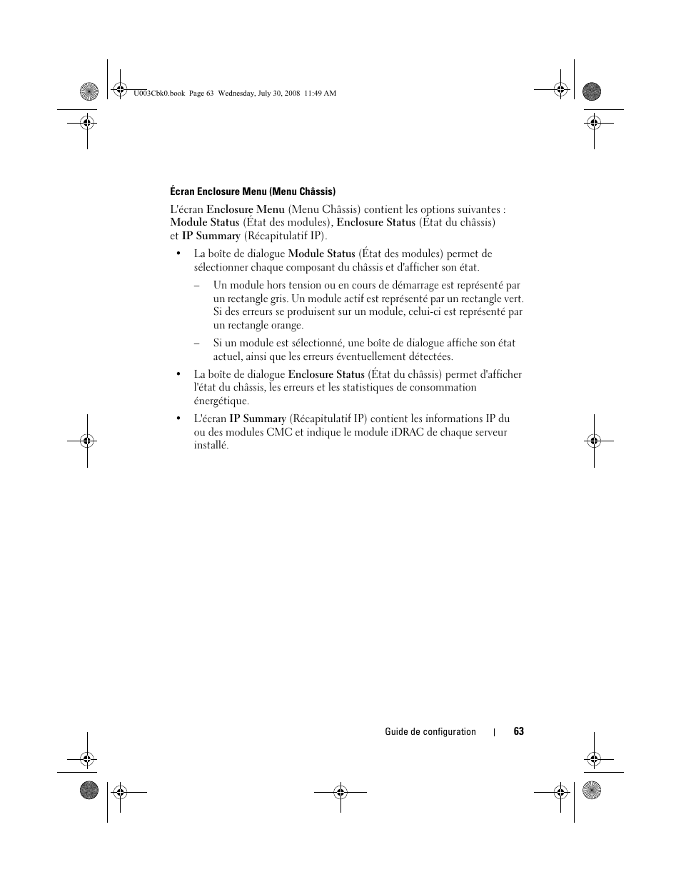 Dell PowerEdge M600 User Manual | Page 65 / 232