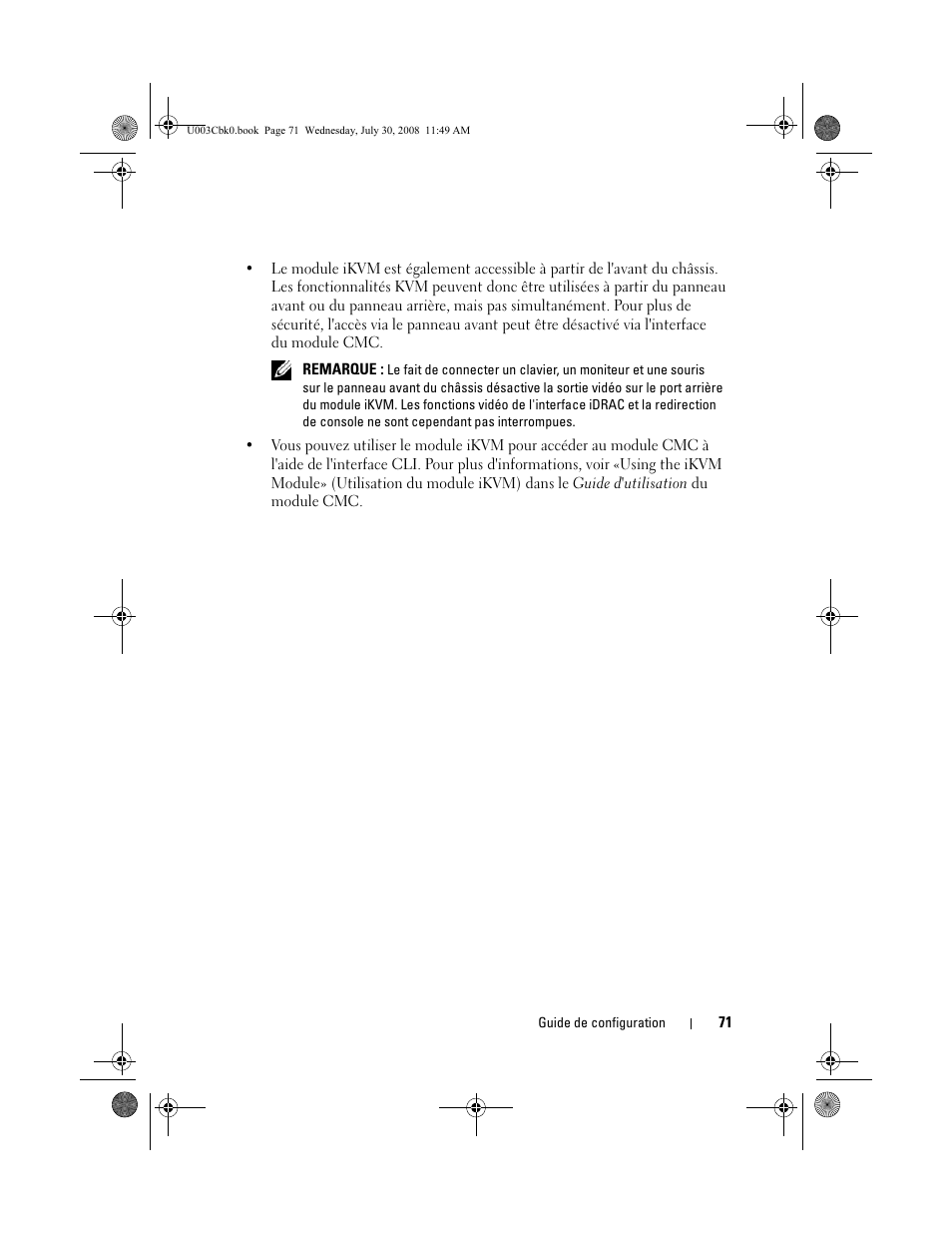 Dell PowerEdge M600 User Manual | Page 73 / 232