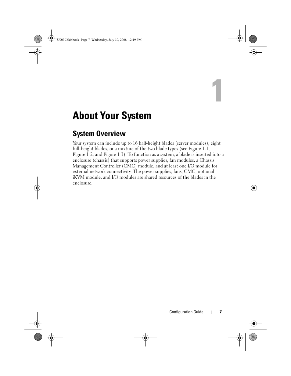 About your system, System overview | Dell PowerEdge M600 User Manual | Page 9 / 232