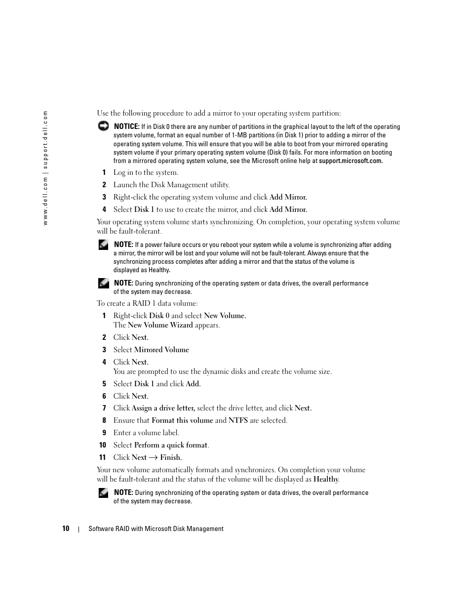 Dell Software RAID with Microsoft Disk Management User Manual | Page 12 / 82