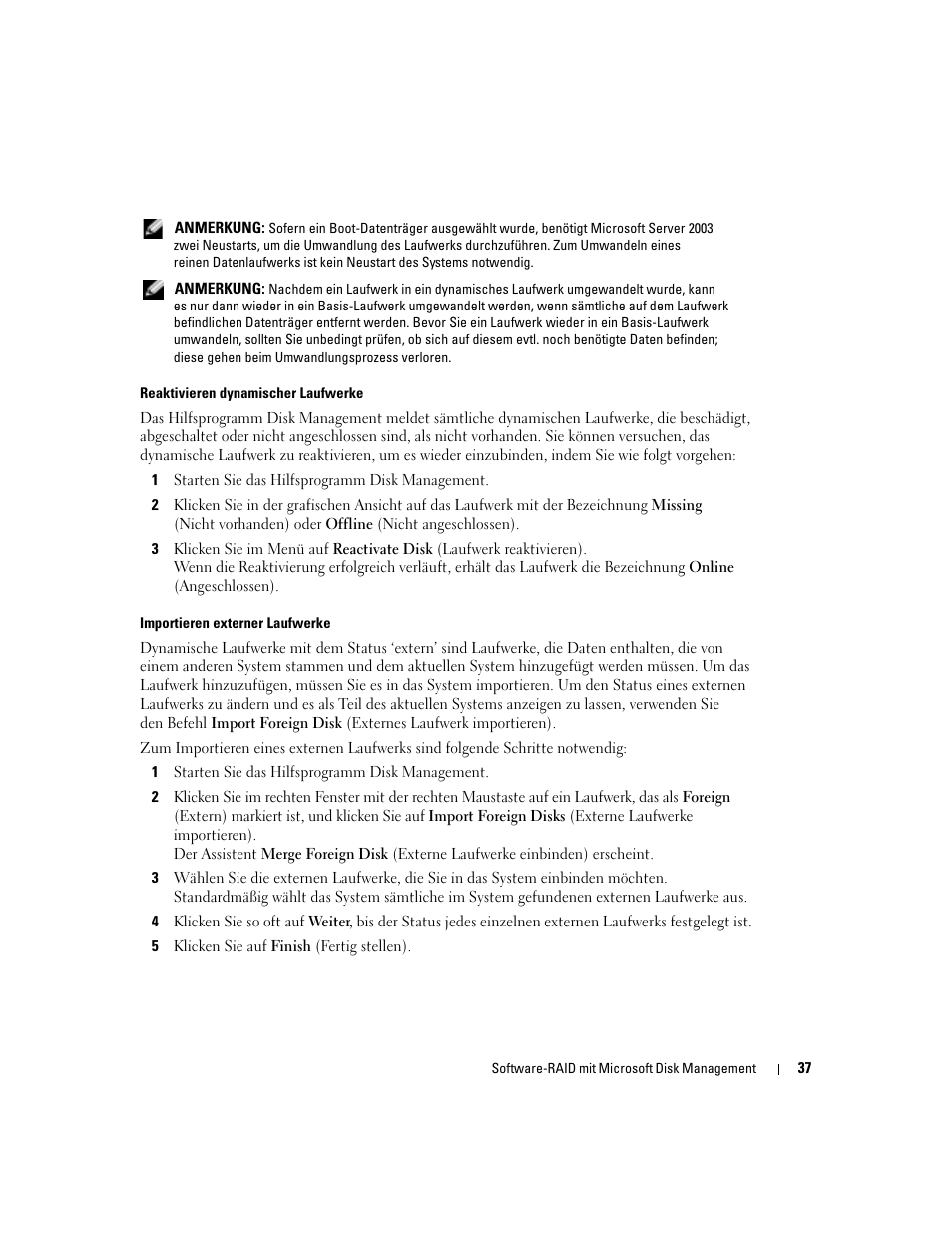 Dell Software RAID with Microsoft Disk Management User Manual | Page 39 / 82