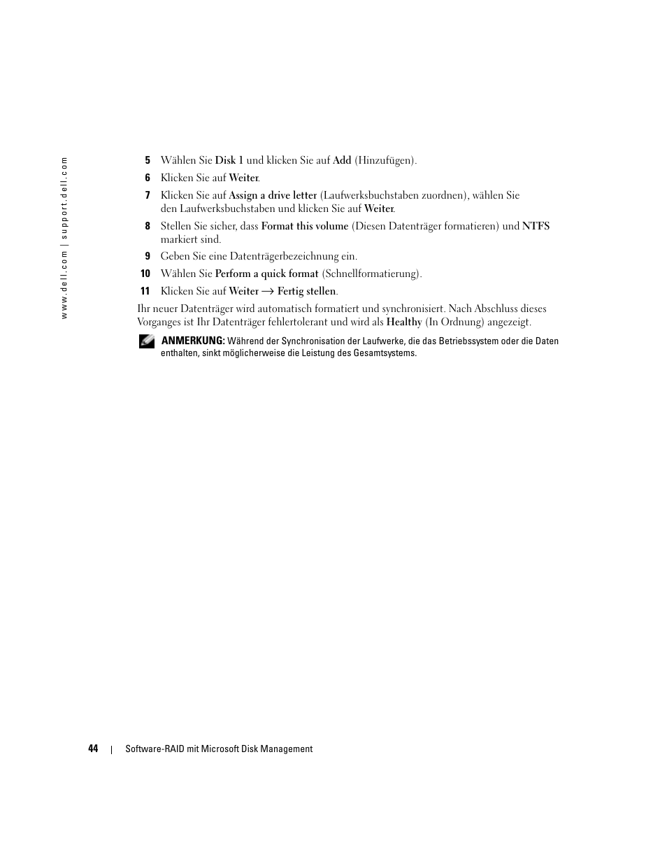 Dell Software RAID with Microsoft Disk Management User Manual | Page 46 / 82