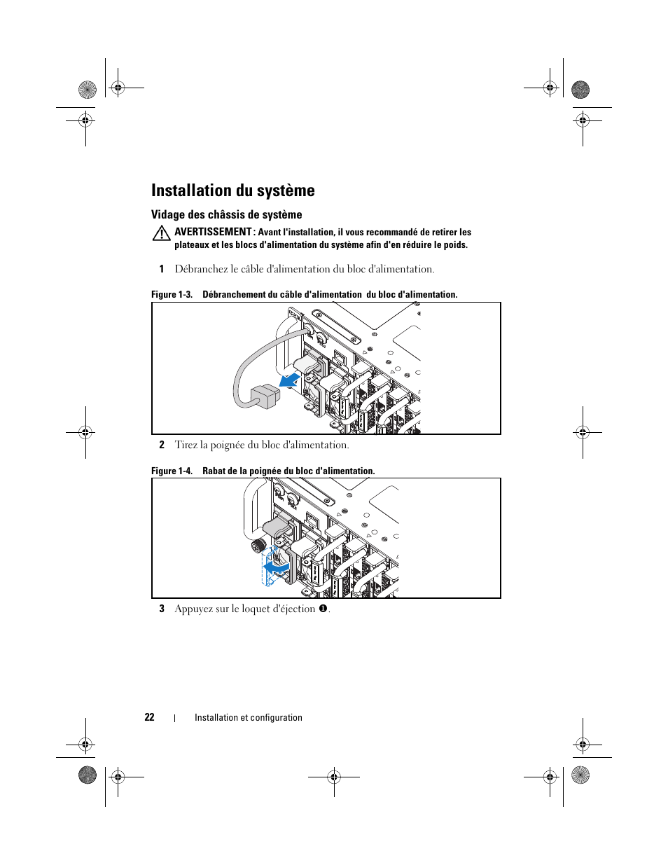 Installation du système | Dell PowerEdge C5230 User Manual | Page 24 / 72