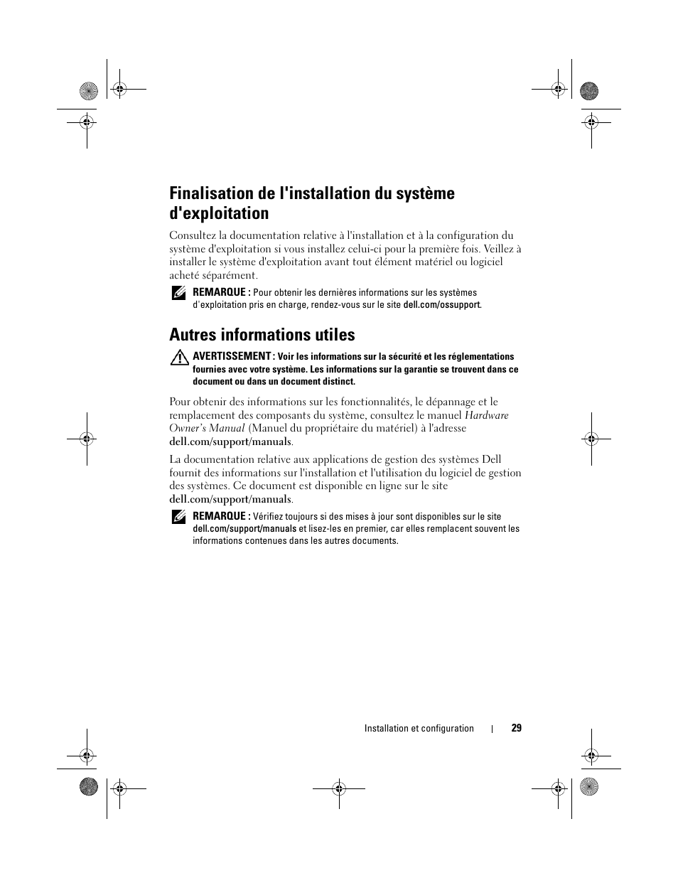 Autres informations utiles | Dell PowerEdge C5230 User Manual | Page 31 / 72