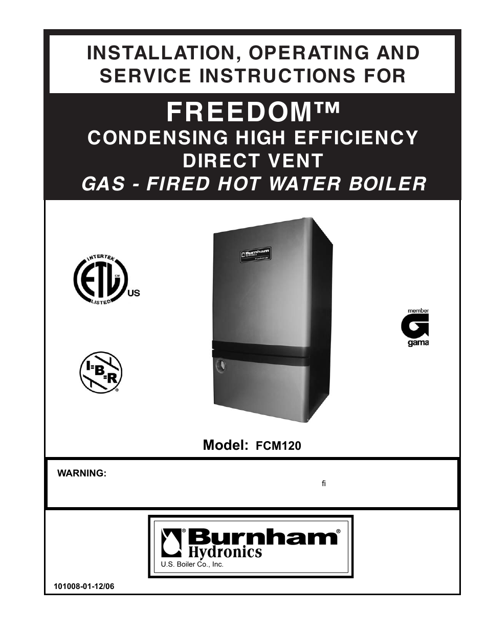 Burnham FCM120 User Manual | 80 pages