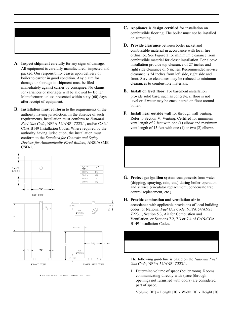 Pre-installation, I. pre-installation | Burnham 20_PV_I User Manual | Page 4 / 32
