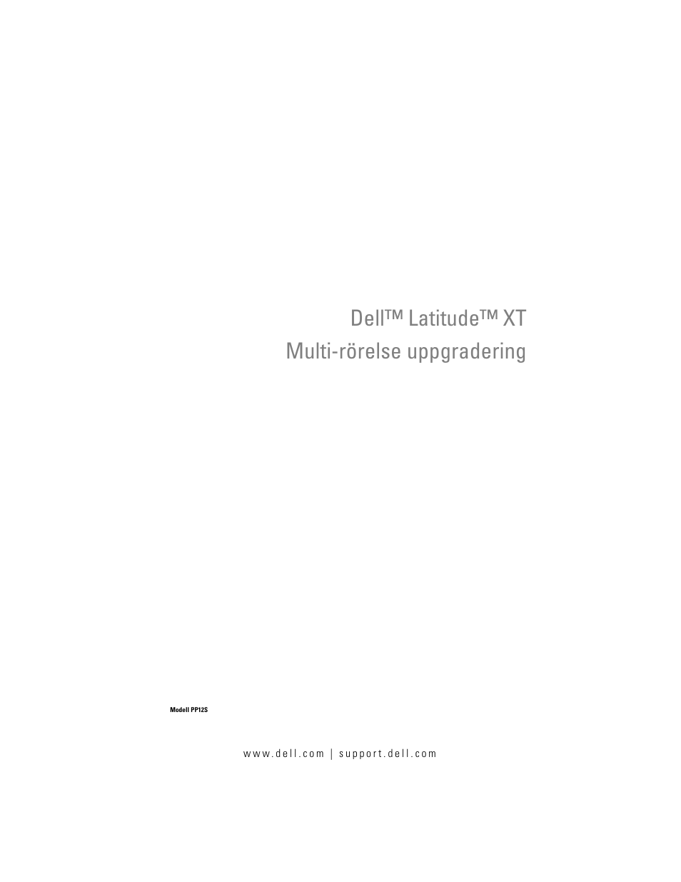 Dell™ latitude™ xt multi-rörelse uppgradering | Dell Latitude XT (Late 2007) User Manual | Page 123 / 148