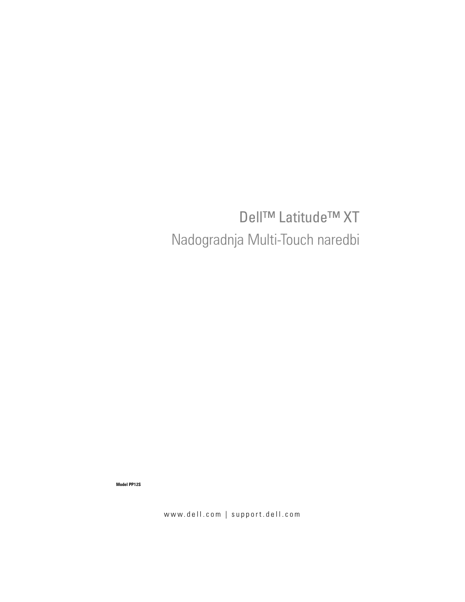 Dell™ latitude™ xt nadogradnja multi-touch naredbi | Dell Latitude XT (Late 2007) User Manual | Page 13 / 148