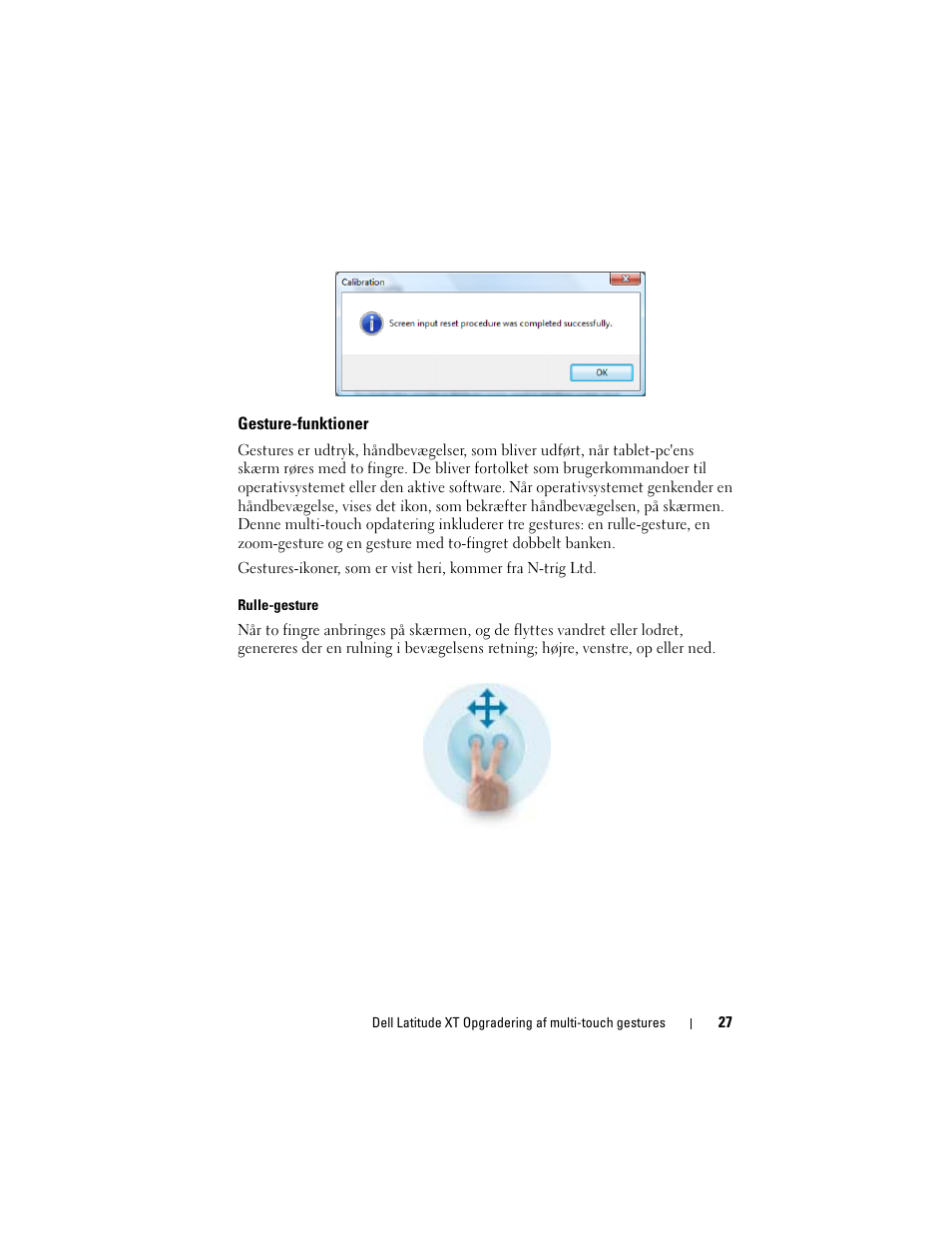 Gesture-funktioner | Dell Latitude XT (Late 2007) User Manual | Page 29 / 148