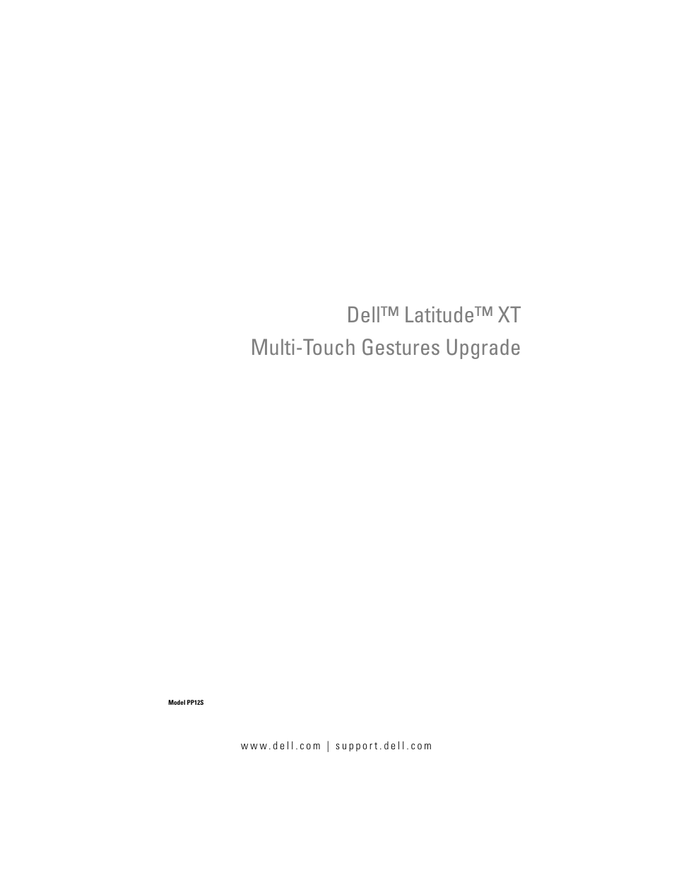 Dell™ latitude™ xt multi-touch gestures upgrade | Dell Latitude XT (Late 2007) User Manual | Page 3 / 148