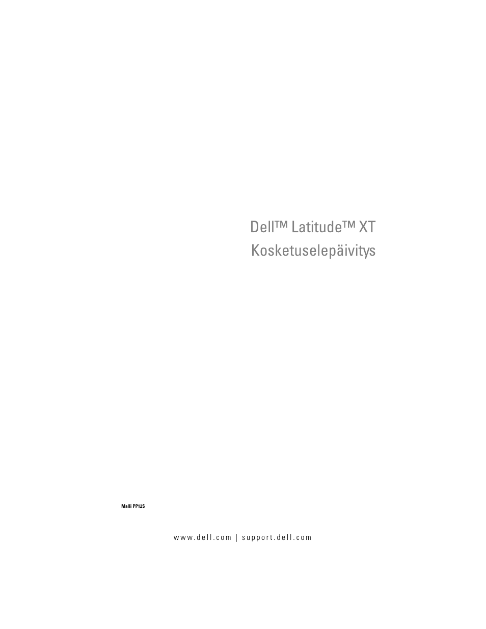 Dell™ latitude™ xt kosketuselepäivitys | Dell Latitude XT (Late 2007) User Manual | Page 43 / 148