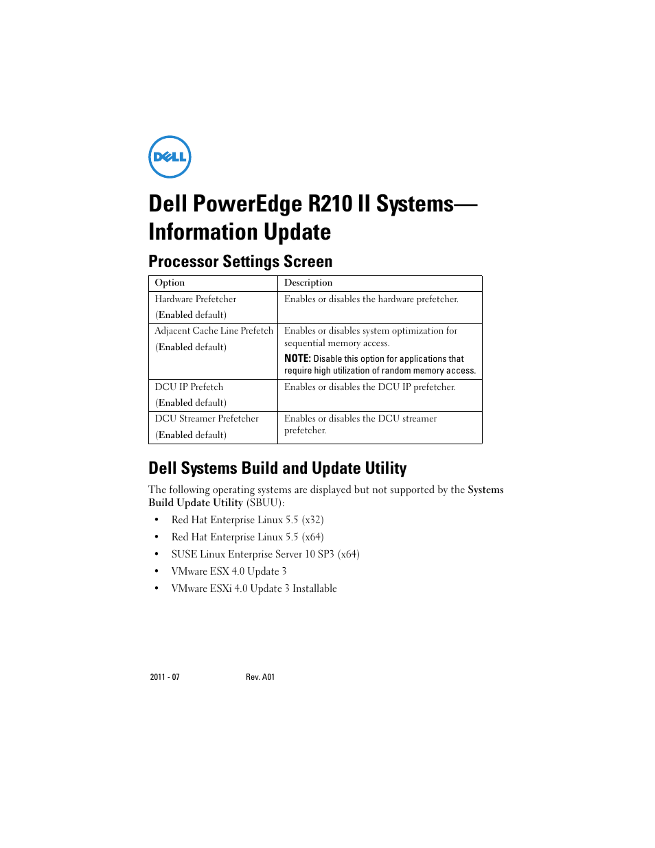 Dell PowerEdge R210 II User Manual | 14 pages