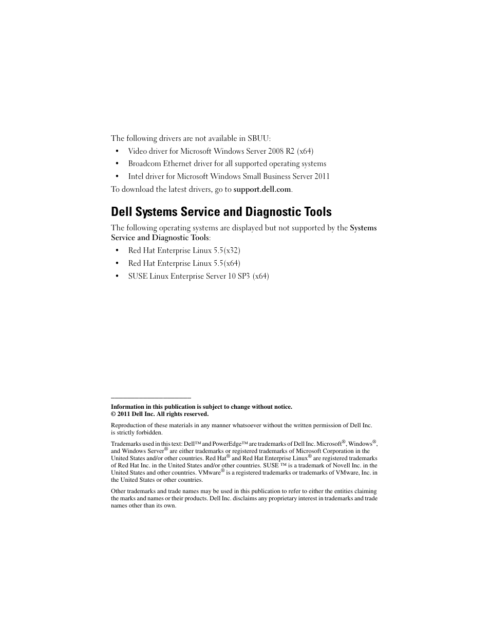 Dell systems service and diagnostic tools | Dell PowerEdge R210 II User Manual | Page 2 / 14