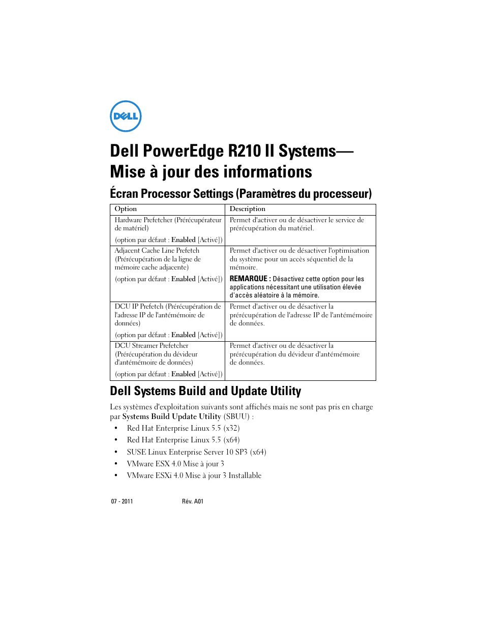 Dell systems build and update utility | Dell PowerEdge R210 II User Manual | Page 5 / 14