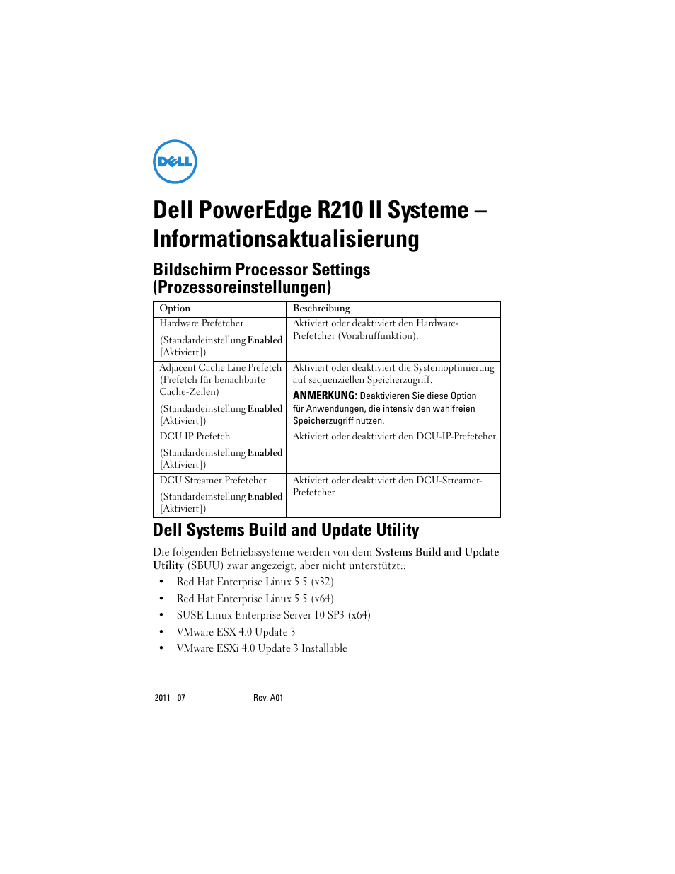 Dell systems build and update utility | Dell PowerEdge R210 II User Manual | Page 7 / 14