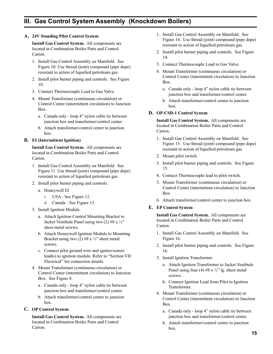 Burnham 8H User Manual | Page 15 / 92