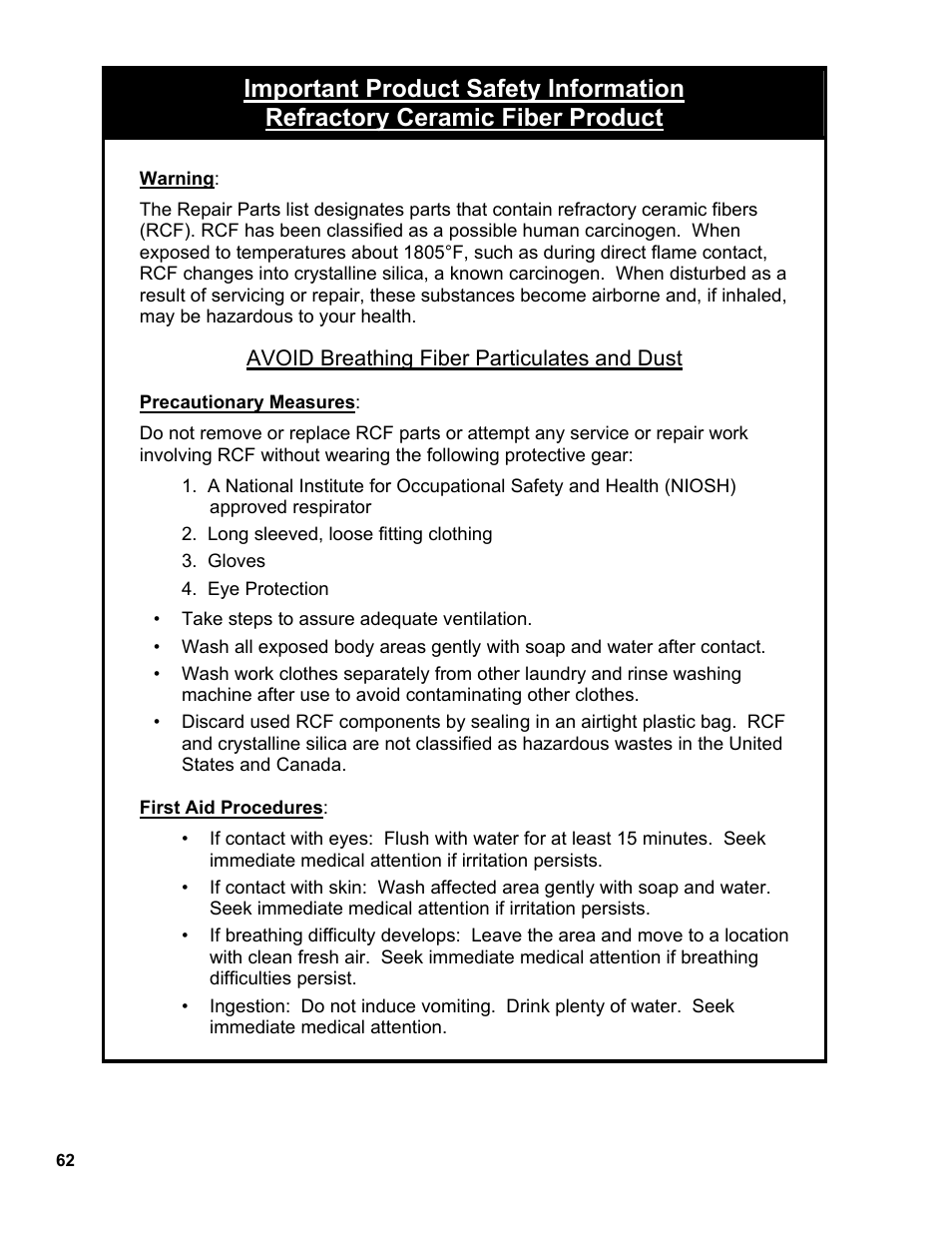 Burnham 8H User Manual | Page 62 / 92