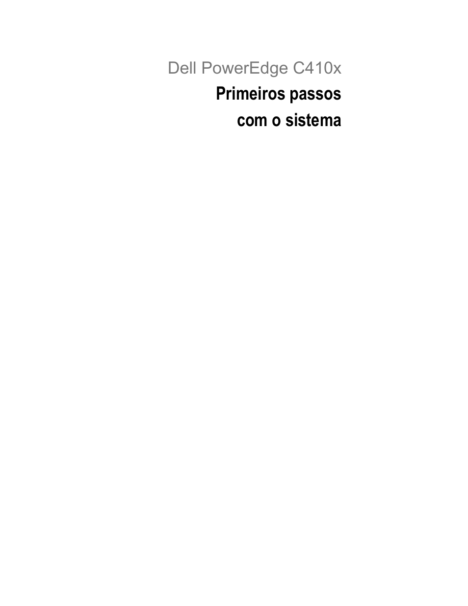 Primeiros passos com o sistema, Dell poweredge c410x | Dell PowerEdge C410x User Manual | Page 29 / 52