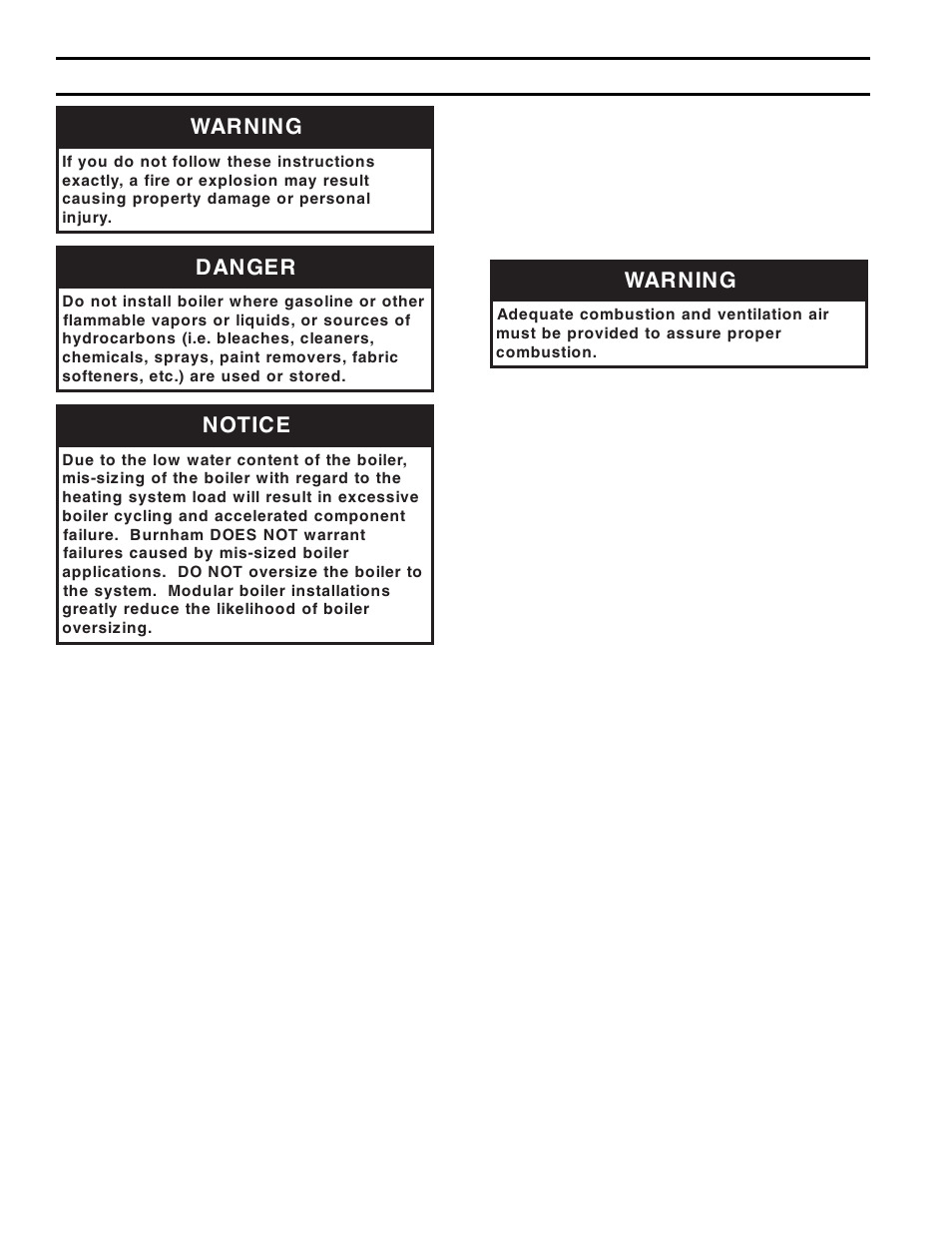 I. pre-installation | Burnham SCG User Manual | Page 6 / 92