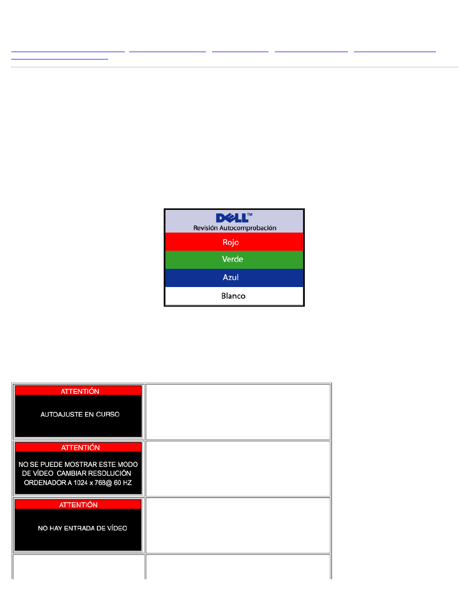 Resolución de problemas | Dell LCD TV W2300 User Manual | Page 8 / 65