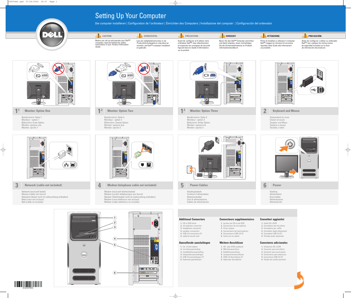 Dell Dimension 5150/E510 User Manual | 2 pages
