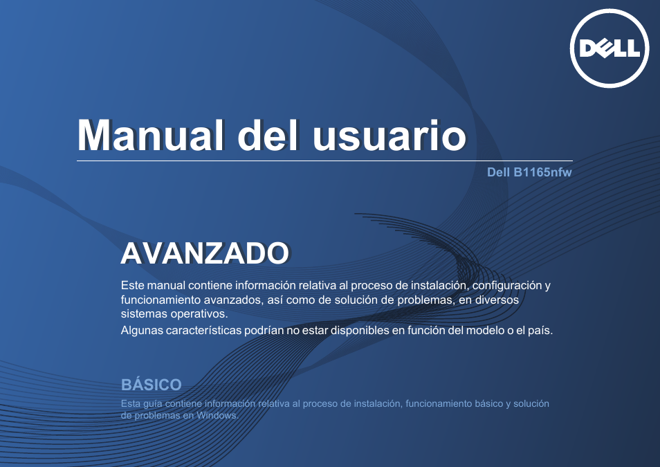 Avanzado, Manual del usuario | Dell B1165nfw Multifunction Mono Laser Printer User Manual | Page 130 / 311