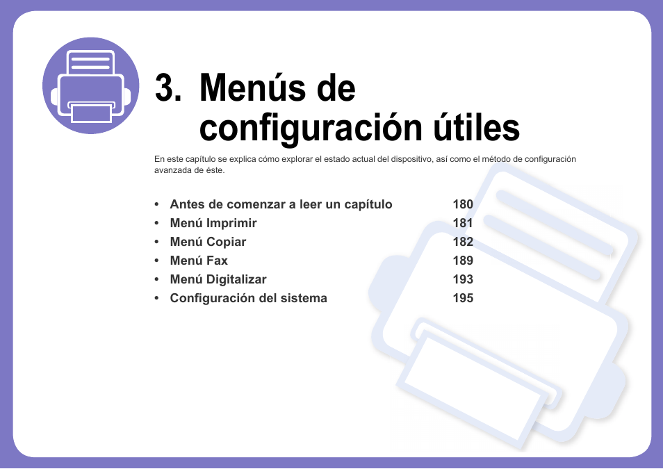 Menús de configuración útiles | Dell B1165nfw Multifunction Mono Laser Printer User Manual | Page 179 / 311