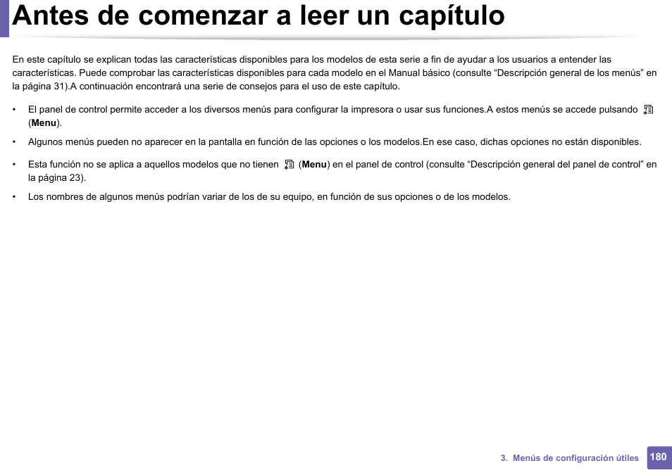 Antes de comenzar a leer un capítulo | Dell B1165nfw Multifunction Mono Laser Printer User Manual | Page 180 / 311