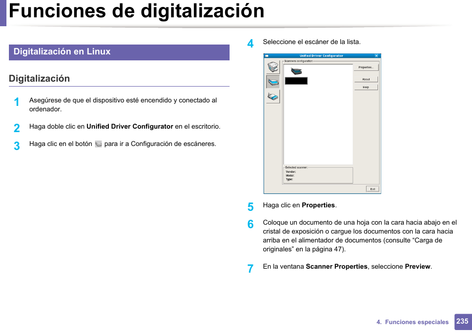 Funciones de digitalización | Dell B1165nfw Multifunction Mono Laser Printer User Manual | Page 235 / 311