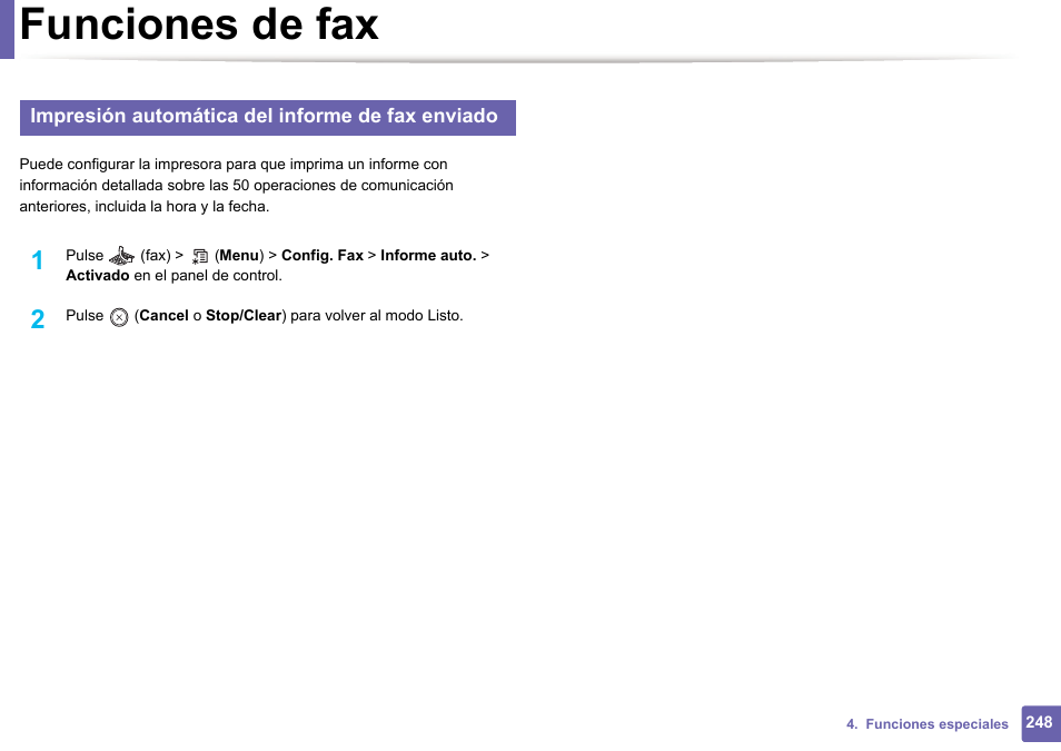 Funciones de fax | Dell B1165nfw Multifunction Mono Laser Printer User Manual | Page 248 / 311