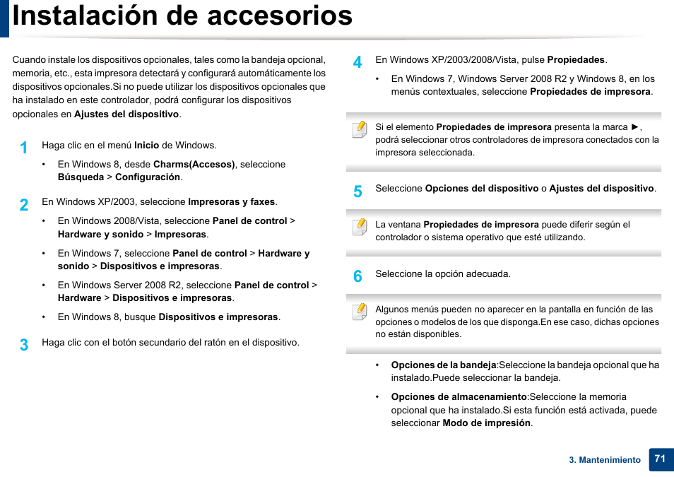 Instalación de accesorios | Dell B1165nfw Multifunction Mono Laser Printer User Manual | Page 71 / 311