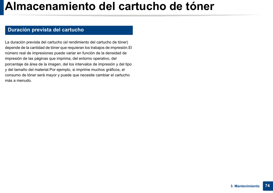 Almacenamiento del cartucho de tóner | Dell B1165nfw Multifunction Mono Laser Printer User Manual | Page 74 / 311