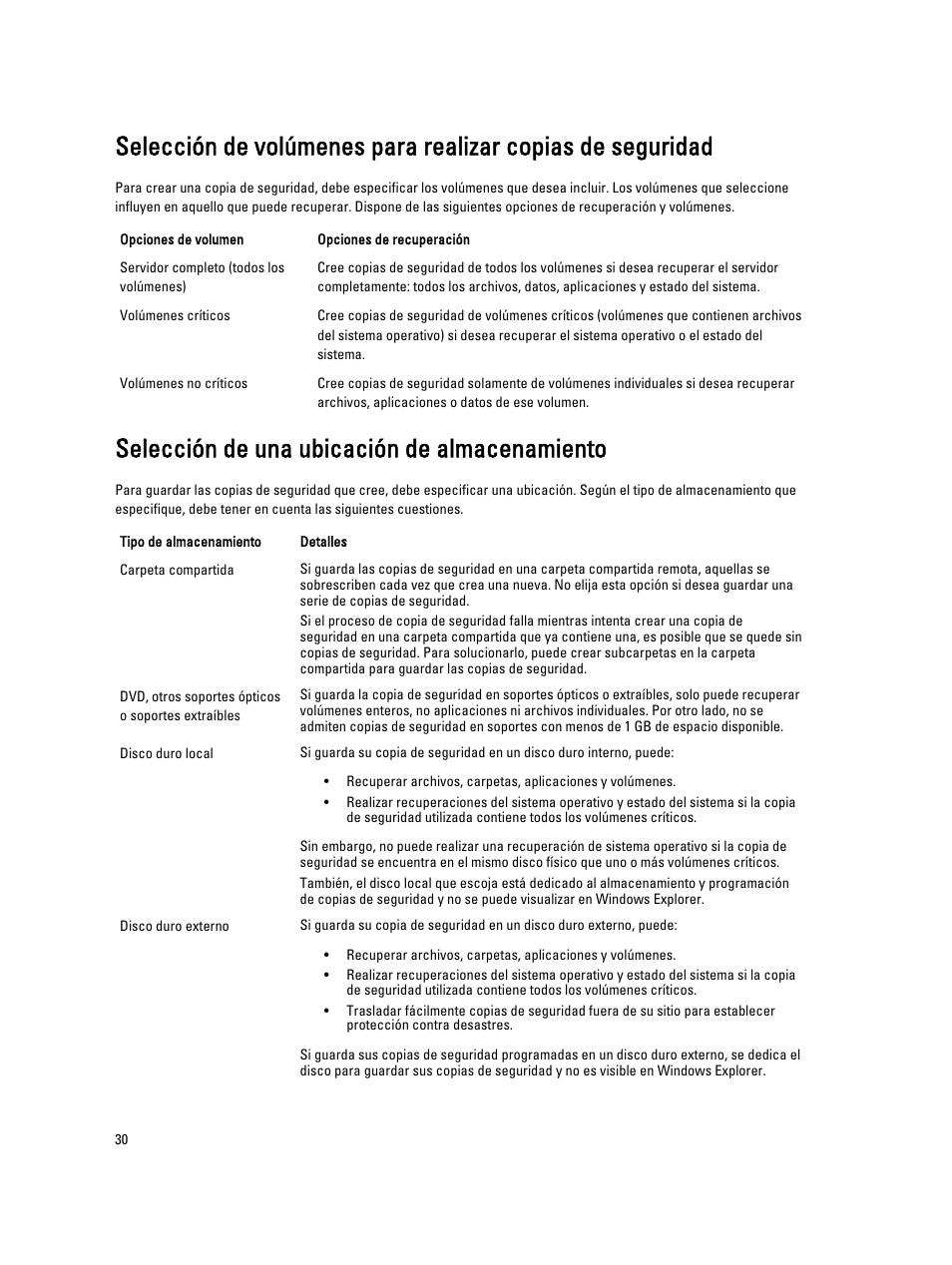 Selección de una ubicación de almacenamiento | Dell PowerVault NX3200 User Manual | Page 30 / 31