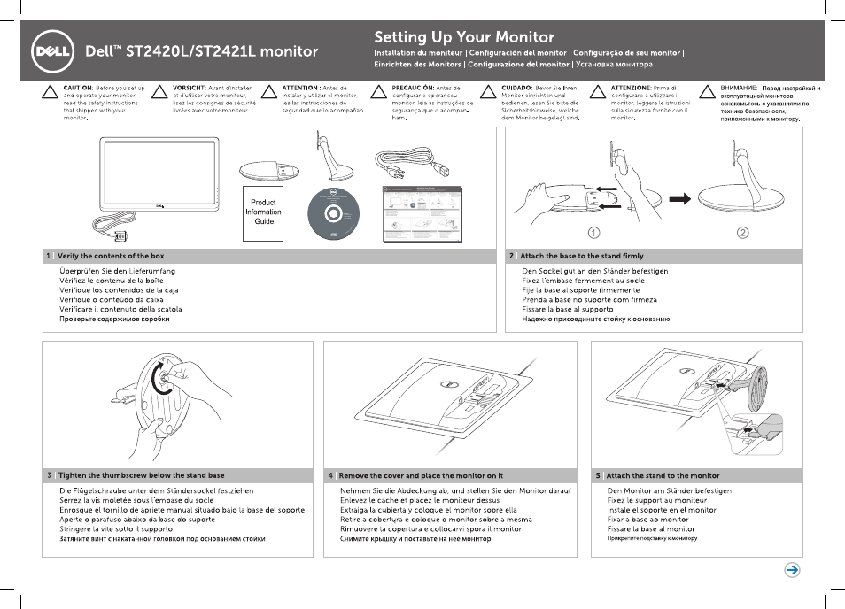 Dell ST2420L Monitor User Manual | 2 pages