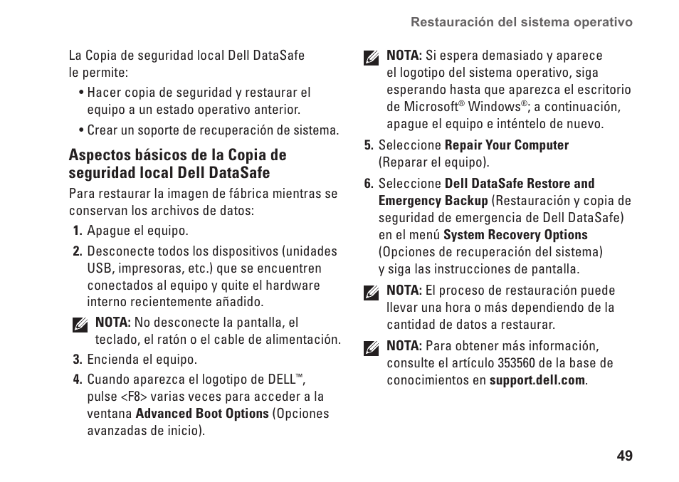 Dell Studio XPS 9100 (Mid 2010) User Manual | Page 51 / 80