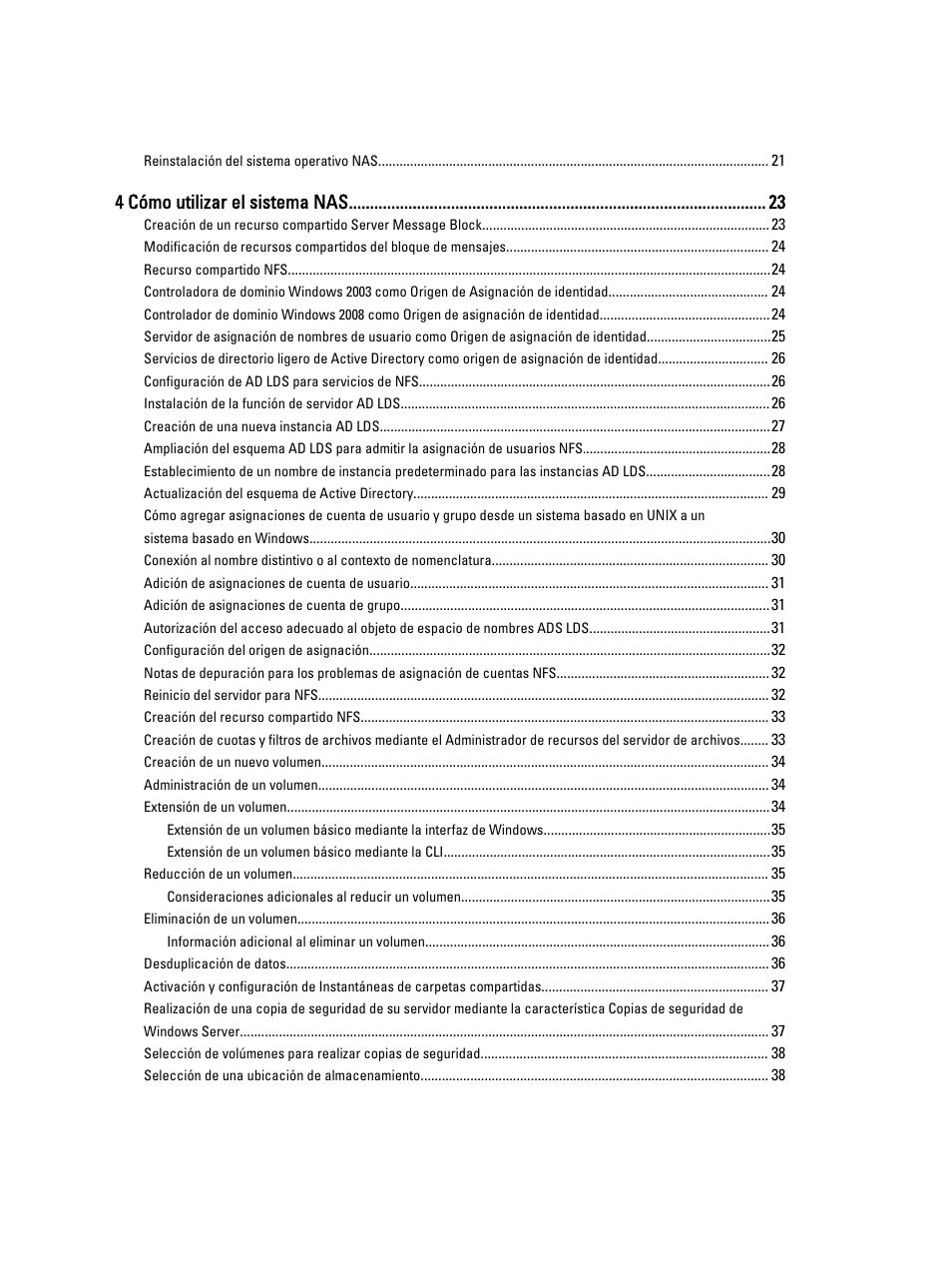 4 cómo utilizar el sistema nas | Dell PowerVault NX3200 User Manual | Page 4 / 40