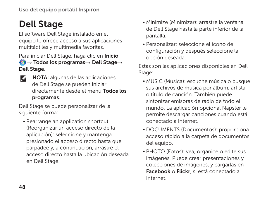 Dell stage | Dell Inspiron M411R (Mid 2011) User Manual | Page 50 / 104