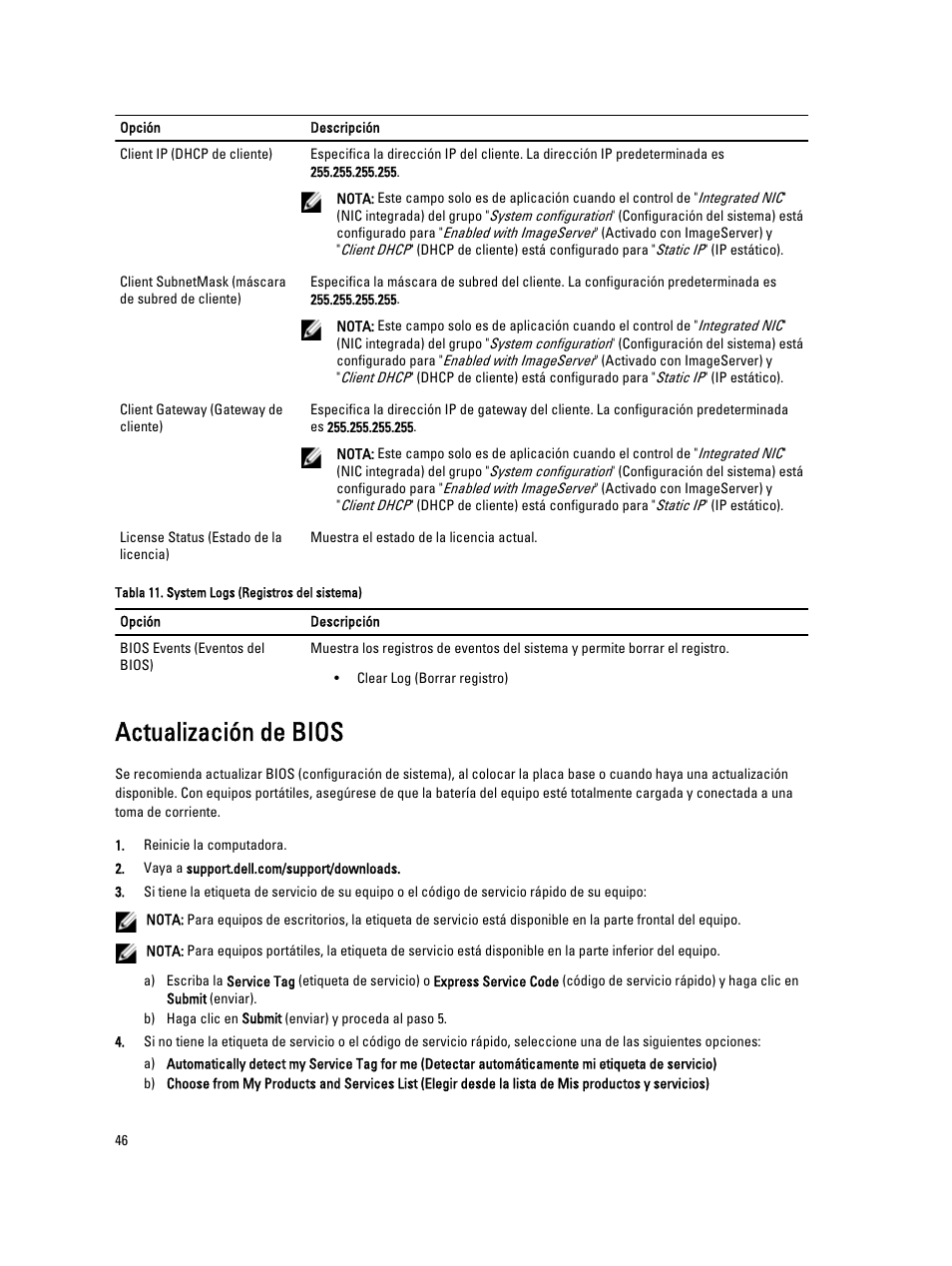 Actualización de bios | Dell OptiPlex 7010 (Mid 2012) User Manual | Page 46 / 67