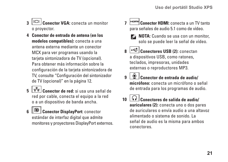 Dell Studio XPS 1647 (Early 2010) User Manual | Page 23 / 80