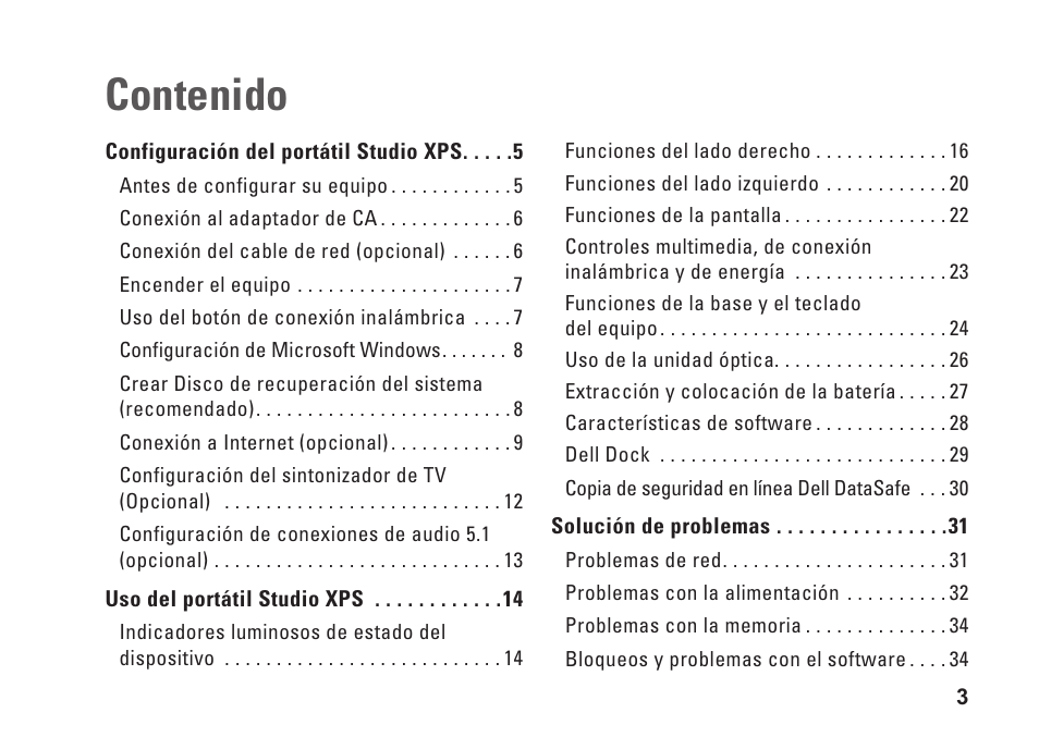 Dell Studio XPS 1647 (Early 2010) User Manual | Page 5 / 80