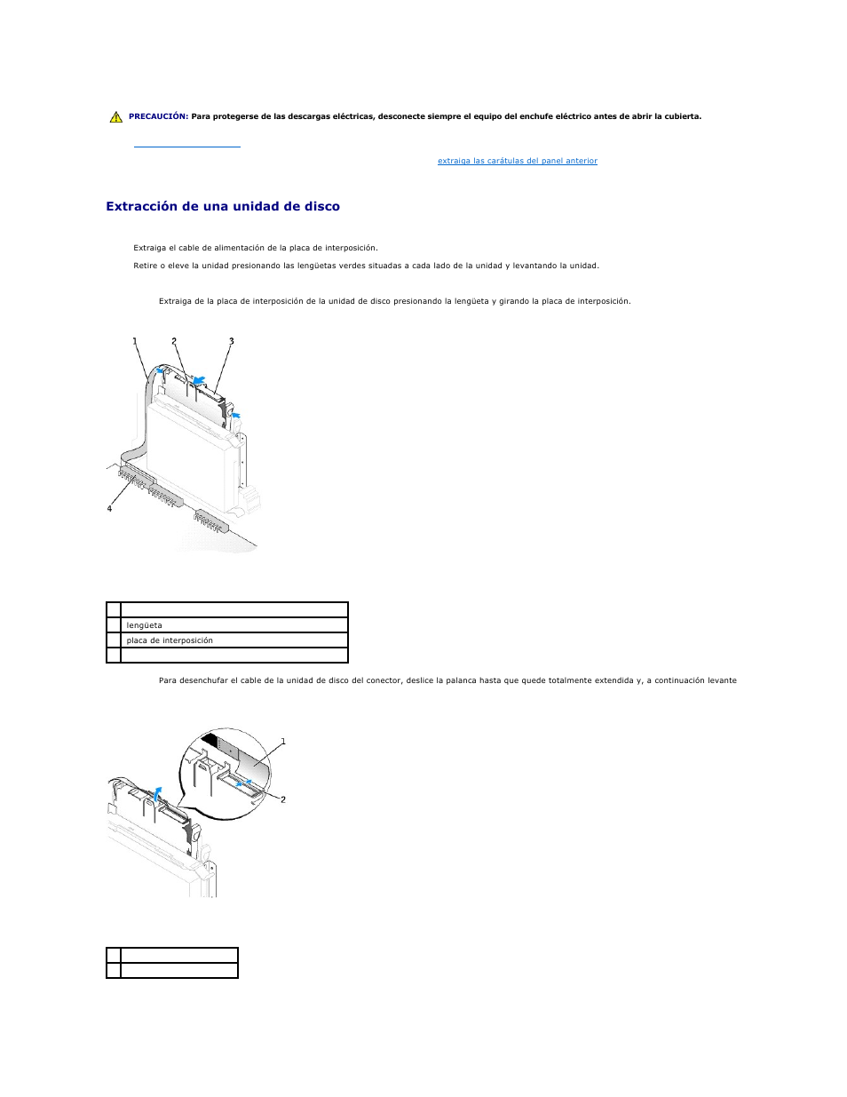 Extracción de una unidad de disco | Dell OptiPlex GX270 User Manual | Page 113 / 183